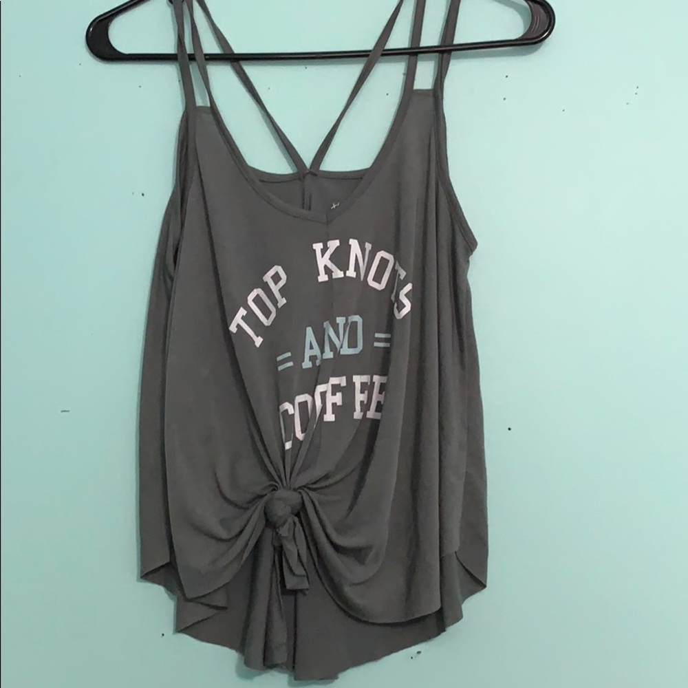 Top knots and coffee tank